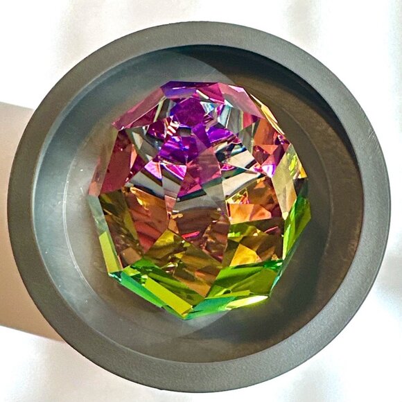 Swarovski Crystal Vintage Vitrail Rio Cone Paperweight (RETIRED) - Picture 2 of 3